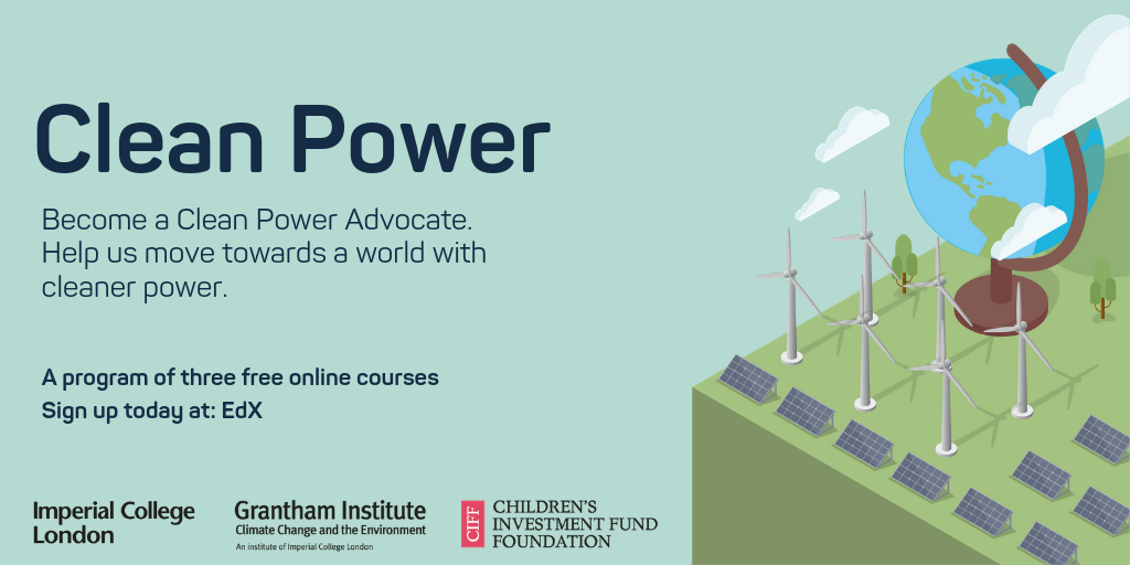 Promotional image for the MOOC Clean Power Program