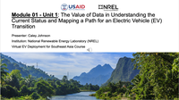 Module 1, Unit 1 — The Value of Data in Understanding the Status & Mapping a Path for EV Transition