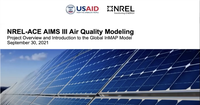 USAID-NREL-ACE AIMS III Air Quality Modeling Webinar