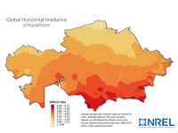 Kazakhstan Solar Resource Map